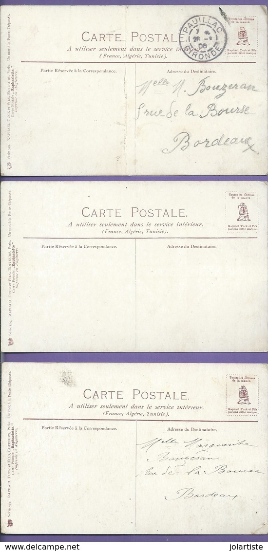 CPA PUZZLE DE 6 CARTES 2 VISAGES  A Recompose Pliure Carte Casquette  Ecrites 1906 TTB N047 - Silueta