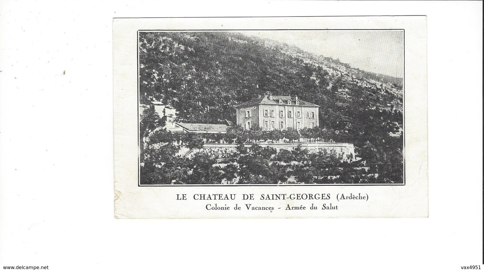 LE CHATEAU DE SAINT GEORGES COLONIE DE VACANCES ARMEE DU SALUT   ****  RARE    A SAISIR  ***** - Autres & Non Classés