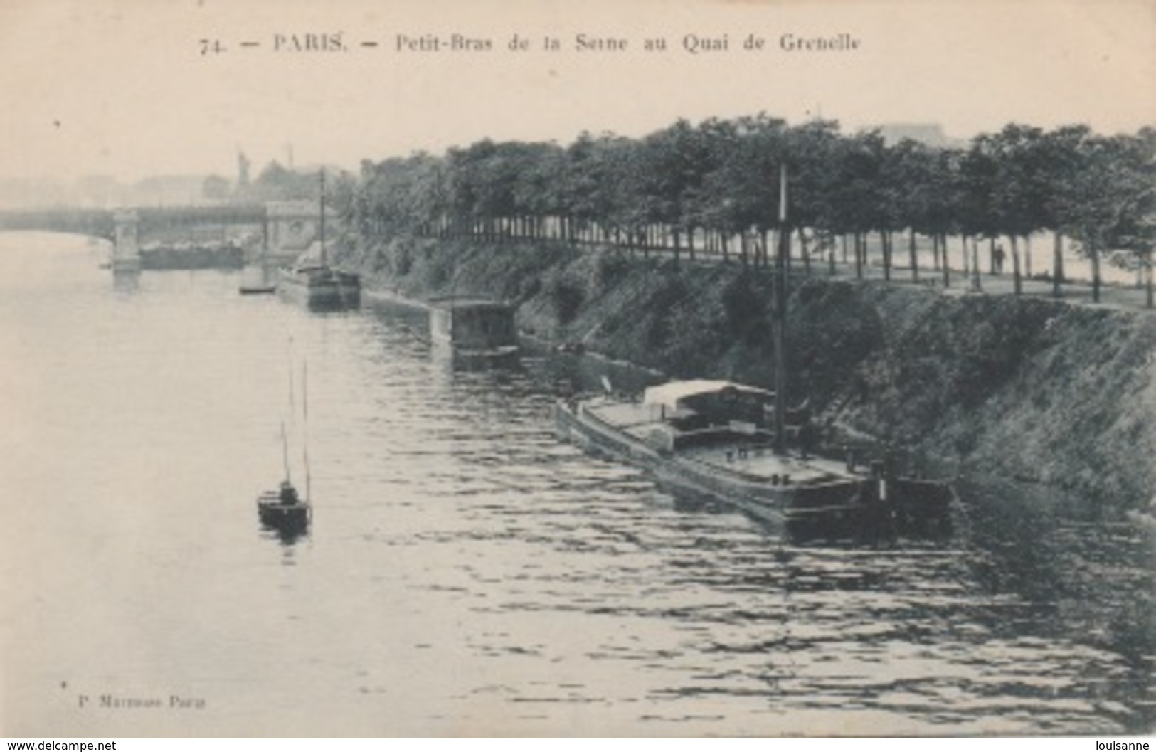 19 / 2 / 356. -  PARIS  - PETIT  BRAS   DE  LA  SEINE  AU  QUAI  DE  GRENELLE - La Seine Et Ses Bords