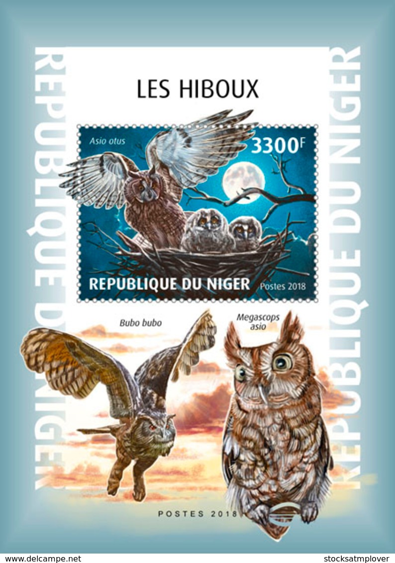 Niger 2018  Fauna  Owls  S201901 - Niger (1960-...)