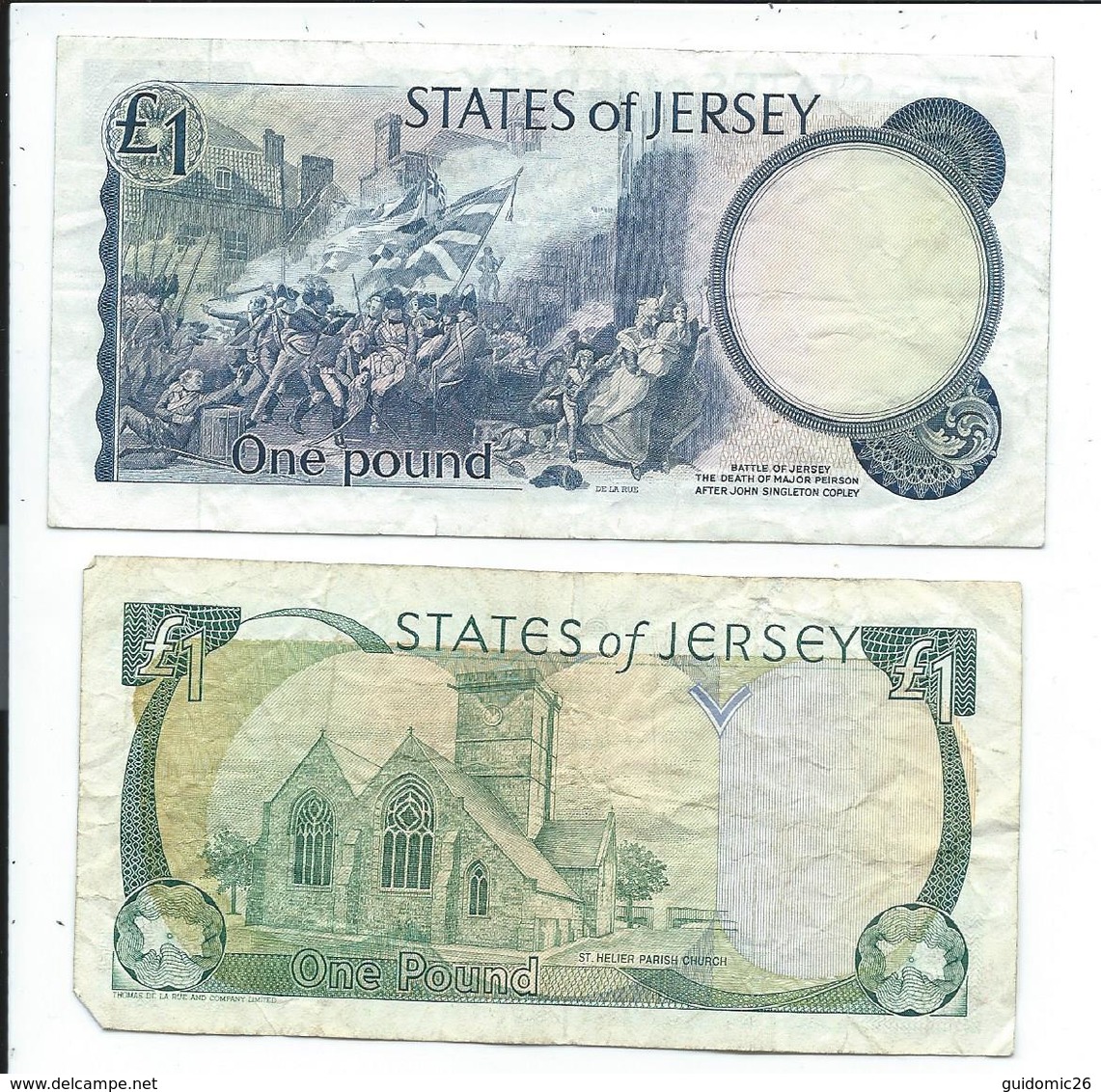 Jersey Lot De 2 Billets Ayant Circulés - Jersey