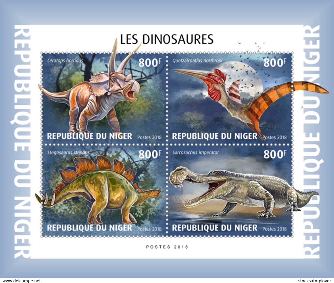 Niger 2018  Dinosaurs   S201901 - Niger (1960-...)