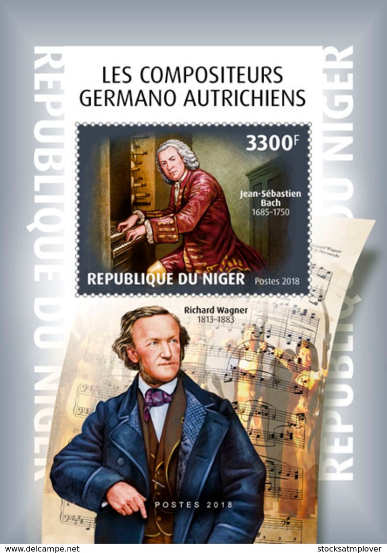 Niger 2018  German-Austrian Composers   Music   S201901 - Niger (1960-...)