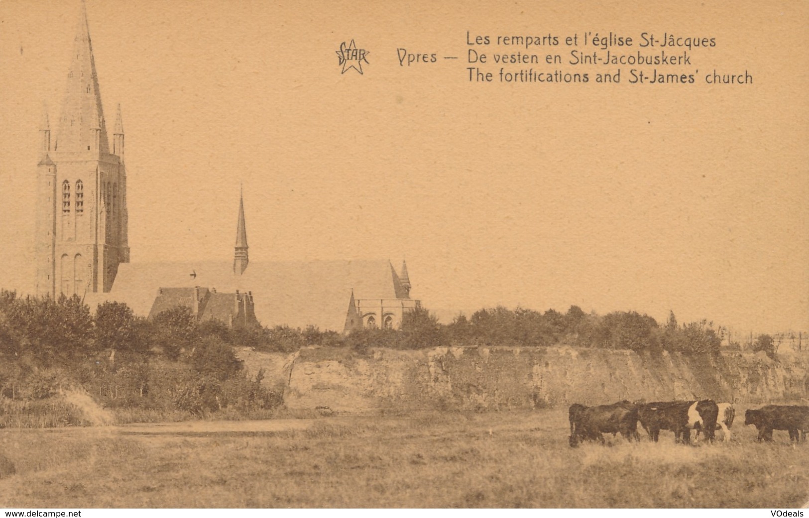 CPA - Belgique - Leper - Ypres - Les Remparts De L'Eglise St-Jacques - Ieper