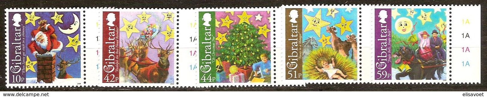 Gibraltar 2008 Yvertn°  1303-1307 *** MNH Cote 8,50 Euro Noël Kerstmis Christmas - Gibraltar