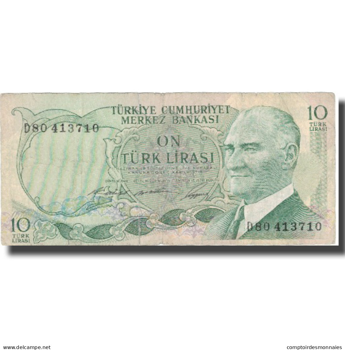 Billet, Turquie, 10 Lira, L.1970, L.1970, KM:180, TB - Turquie