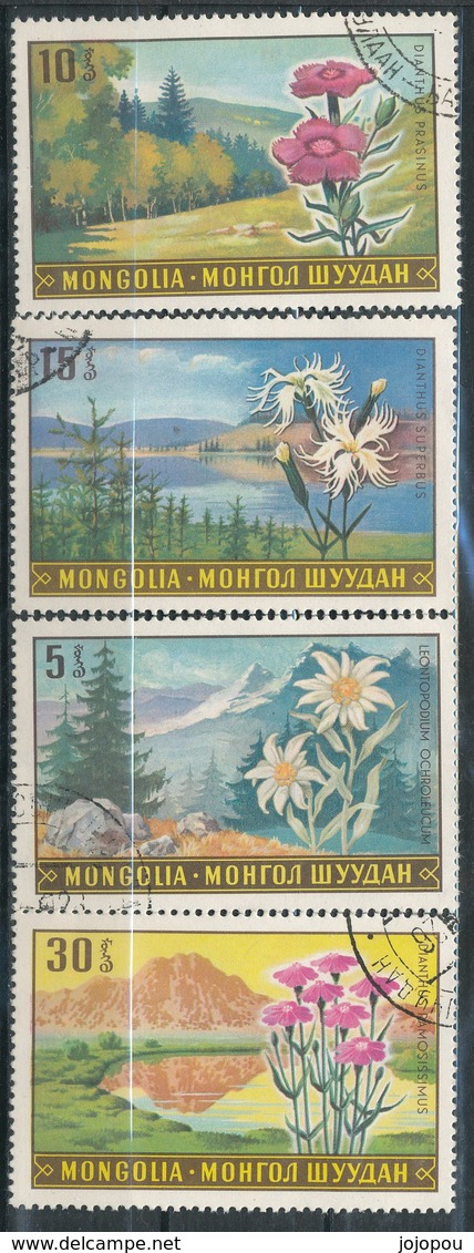 N° Yv 488/492 - Fleurs De Montagne - Mongolie