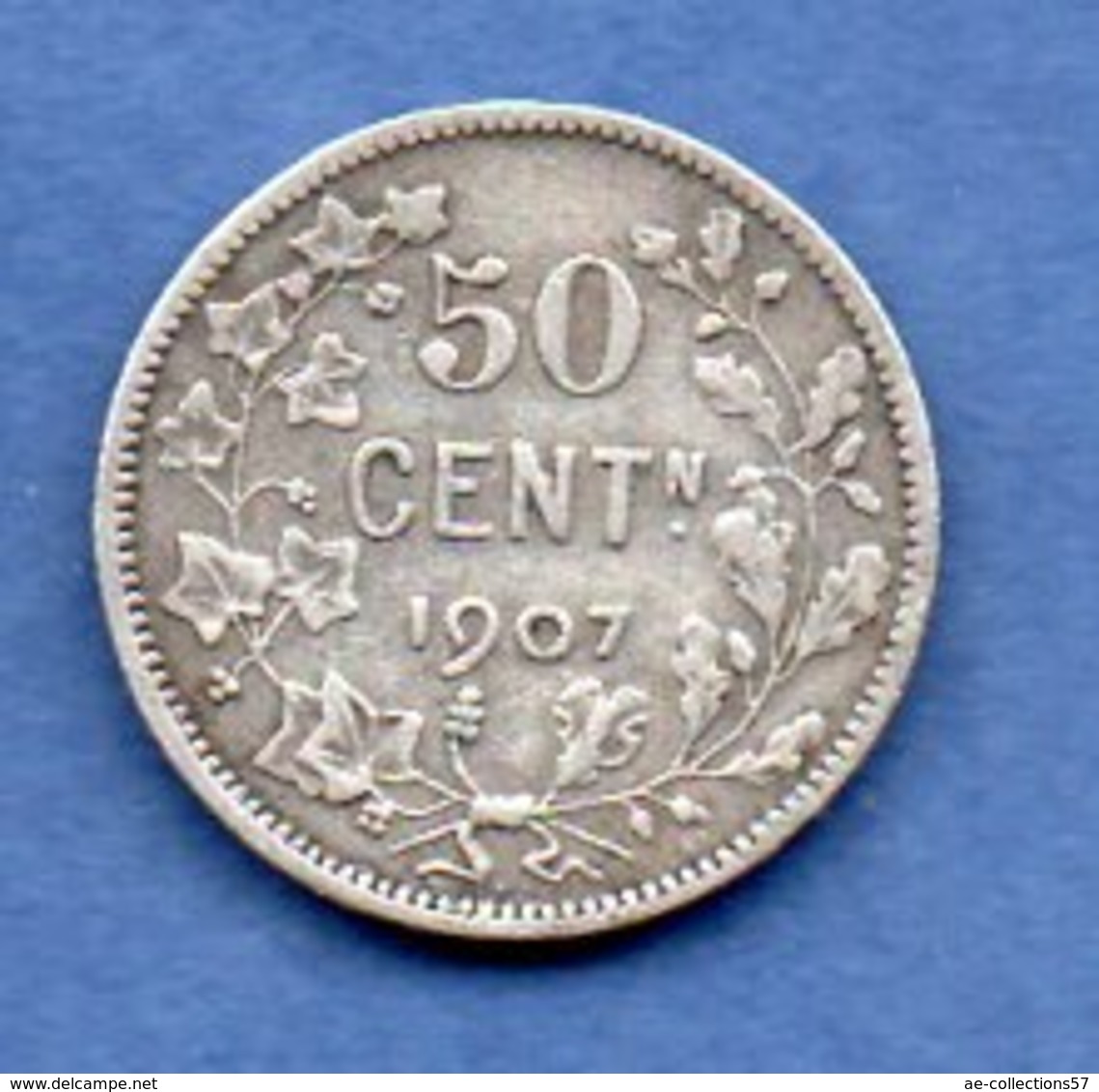 Belgique -  50 Centimes 1907   -- Km  # 61.1 -  état  TB - 50 Cents