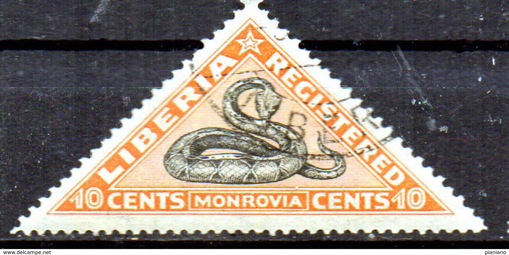 PIA  - LIBERIA : 1921 - Francobolli Per Lettere Tassate - Vipera Del Gabon - (Yv 28 ) - Liberia