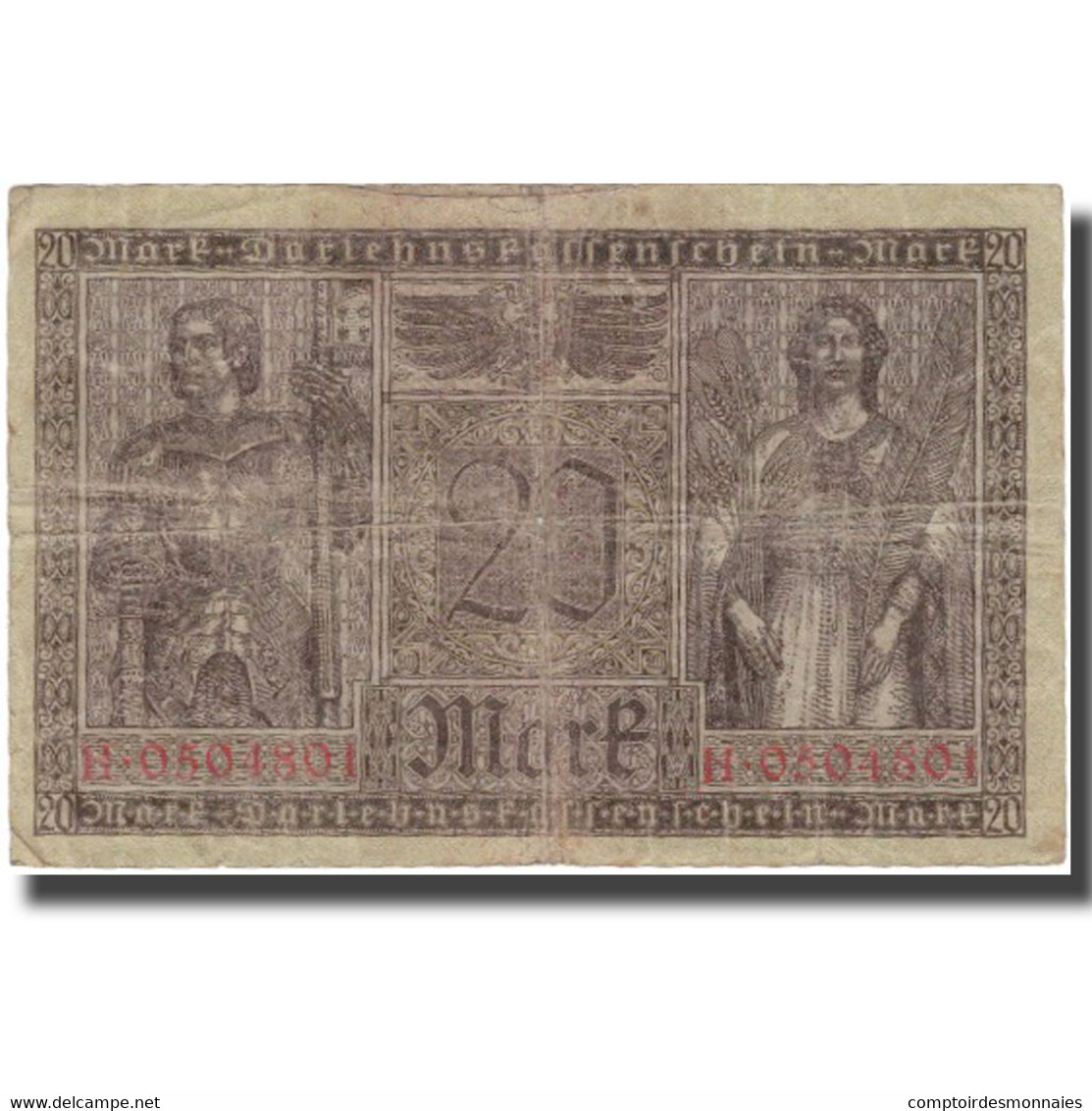 Billet, Allemagne, 20 Mark, 1918, 1918-02-20, KM:57, B+ - 20 Mark