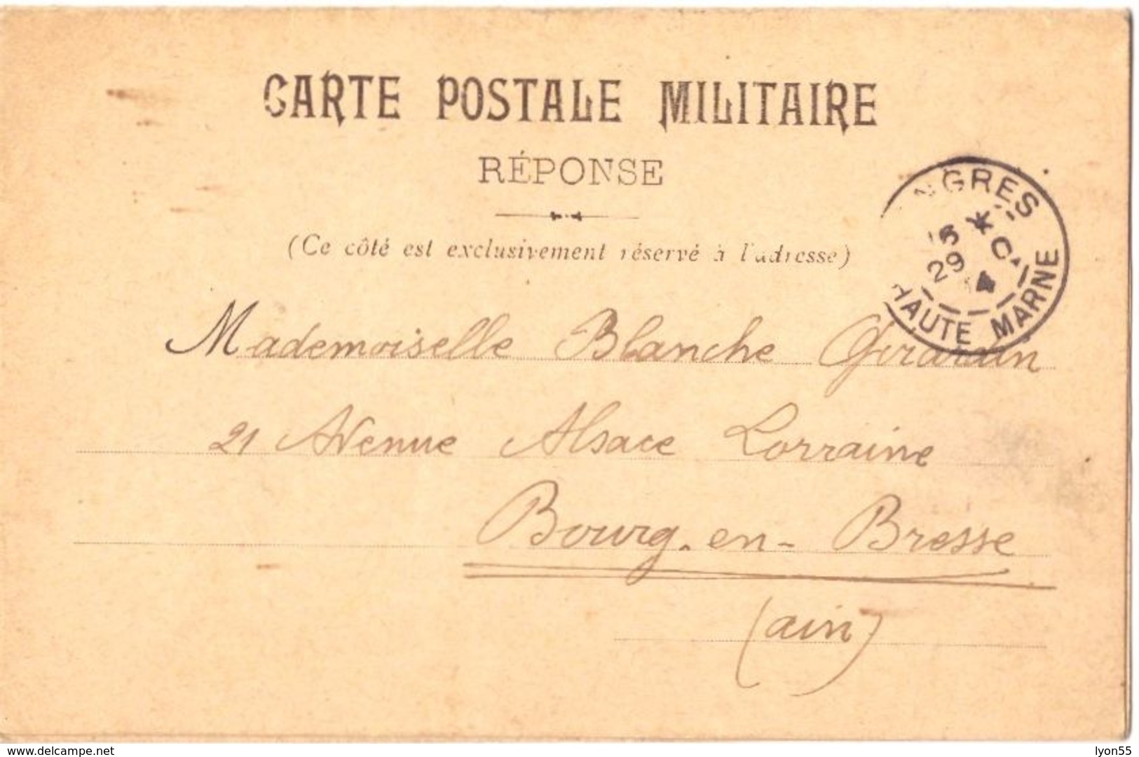 Carte En Franchise Militaire 1914 Deux Volets - Autres & Non Classés