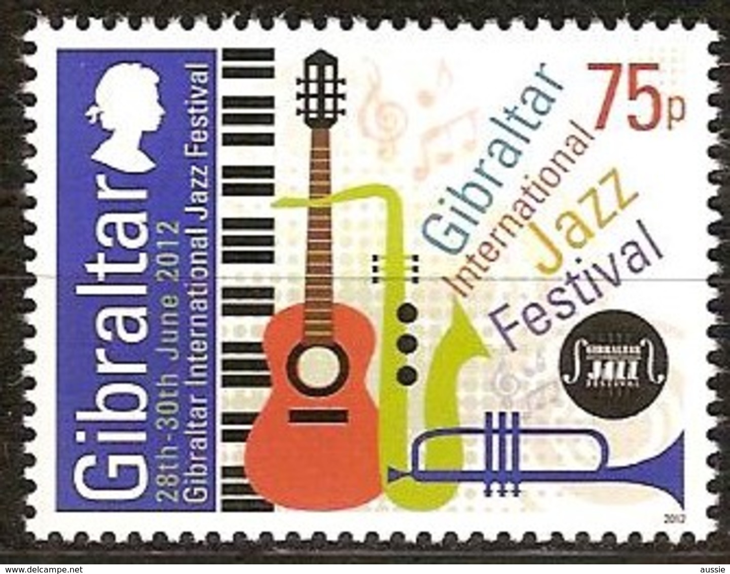 Gibraltar 2012 Yvertn° 1484 *** MNH Cote 2,60 Euro Musique Jazz Festival - Gibraltar