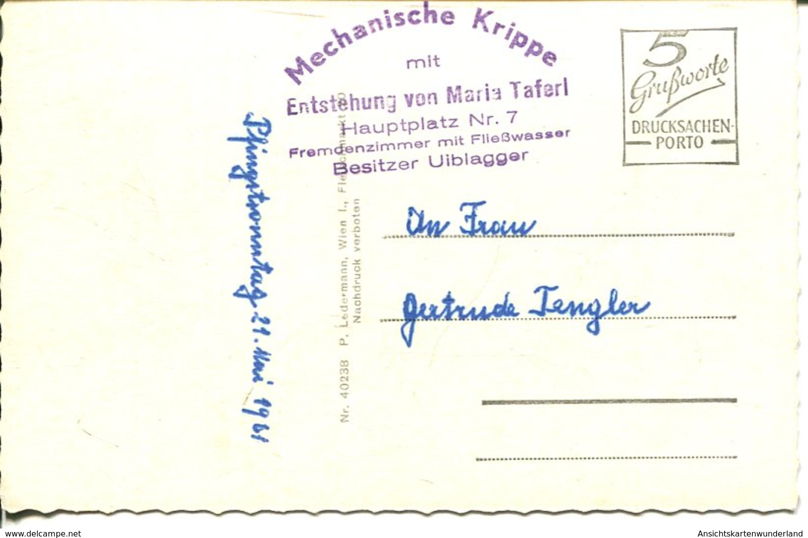 006321  Gruss Aus Maria Taferl - Wallfahrtskirche Mit Schwalbe  1961 - Maria Taferl