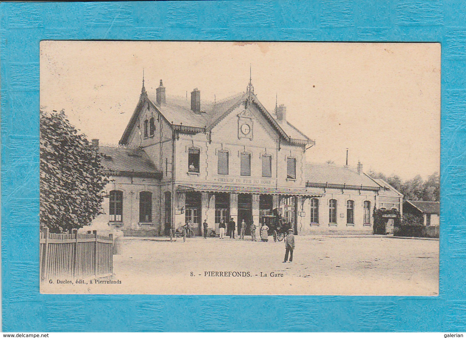 Pierrefonds, 1908. - La Gare. - Chemin De Fer Du Nord. - Attelage. - Pierrefonds