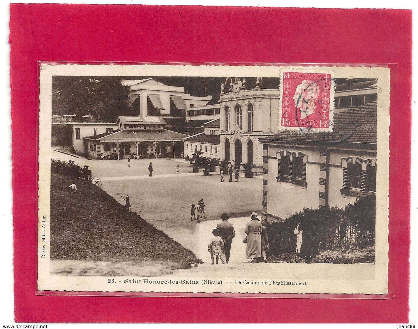 SAINT-HONORE-LES-BAINS . LE CASINO ET L'ETABLISSEMENT . CARTE TRES ANIMEE AFFR SUR RECTO - Other & Unclassified