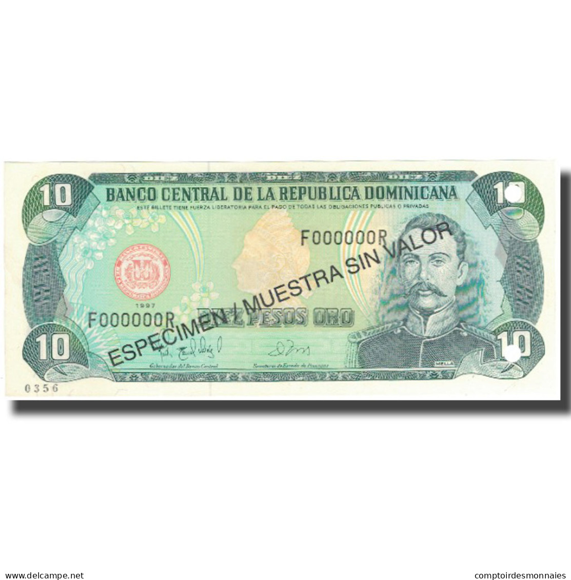 Billet, Dominican Republic, 10 Pesos Oro, 1997, 1997, Specimen, KM:153s, NEUF - Dominicaine