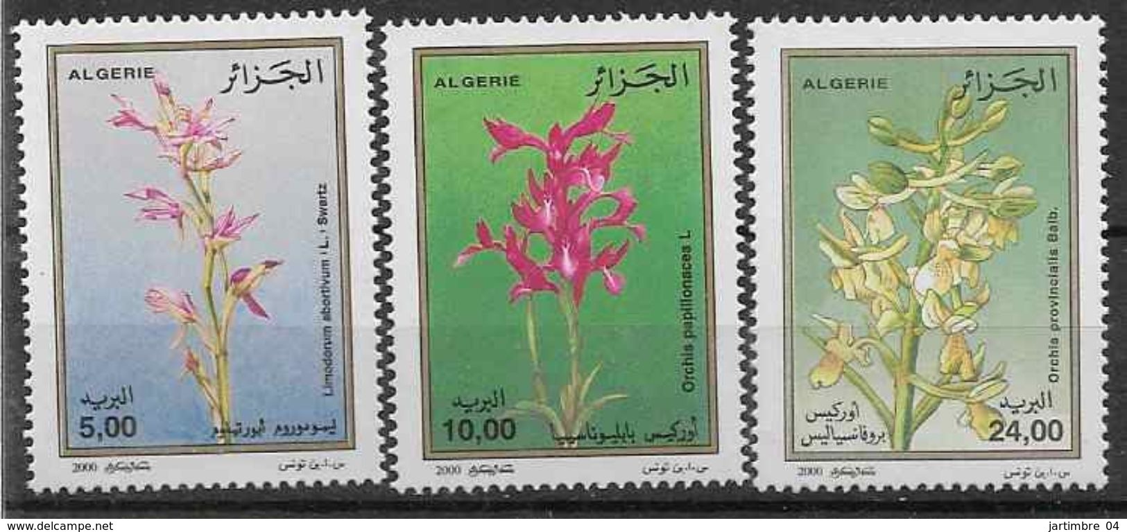 2000 ALGERIE 1266-68** Fleurs, Orchidées - Algérie (1962-...)