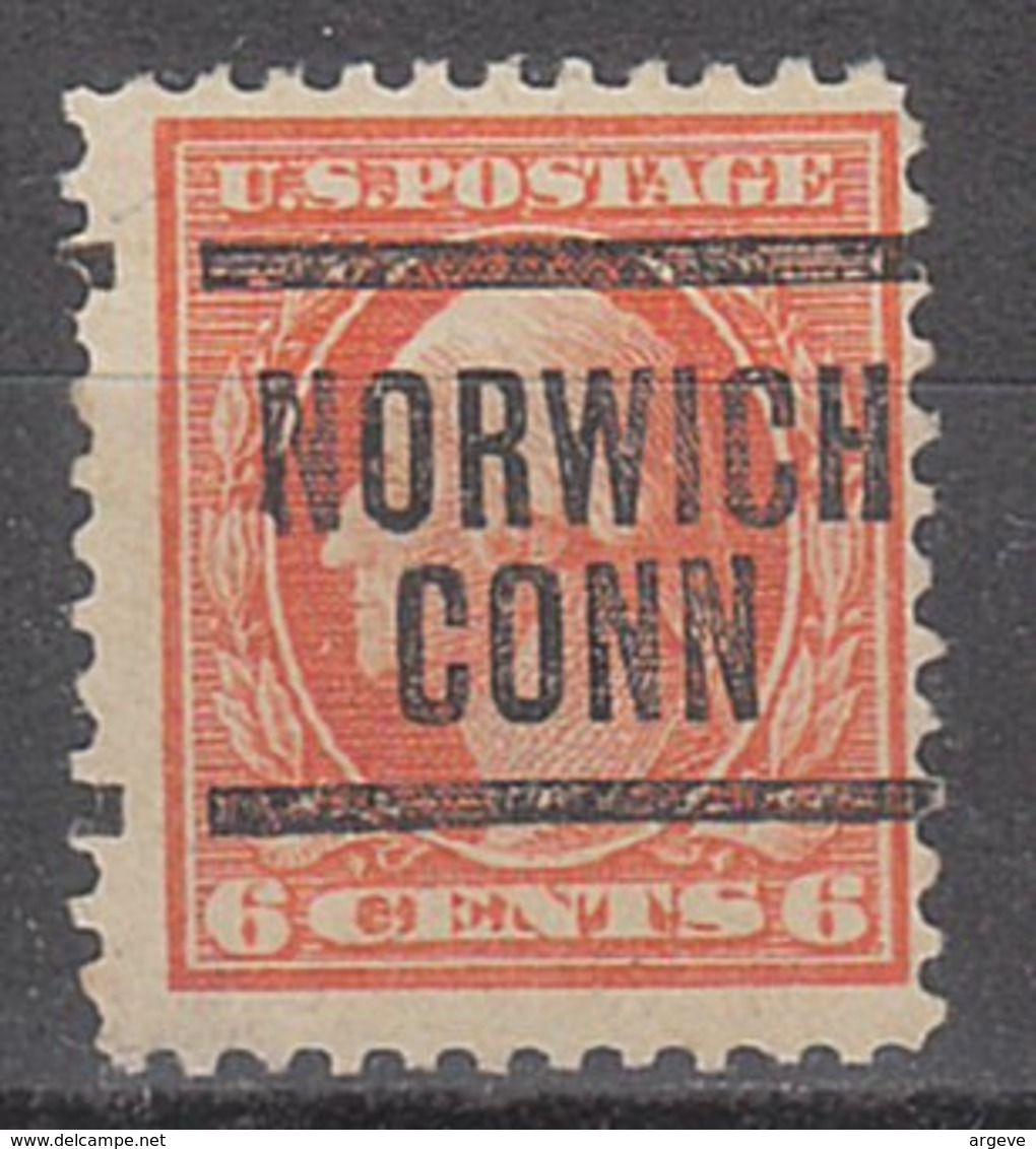 USA Precancel Vorausentwertung Preo, Locals Connecticut, Norwich 204, Perf. 11x11 - Vorausentwertungen