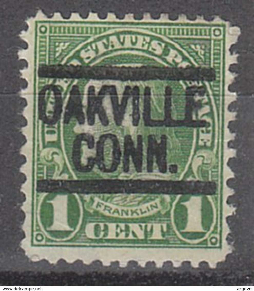 USA Precancel Vorausentwertung Preo, Locals Connecticut, Oakville 632-548, Stamp Thin - Vorausentwertungen