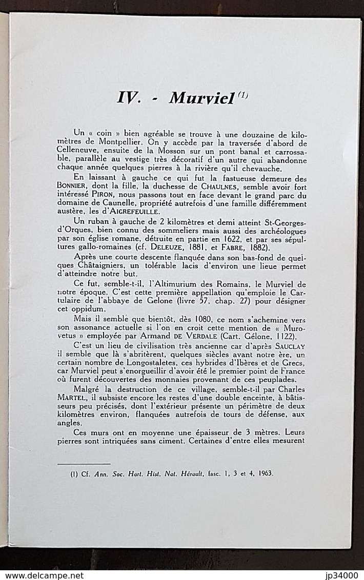 MURVIEL : Quelques Coins De Chez Nous. Jean SUIRE En 1963. FRAIS DE PORT INCLUS - Languedoc-Roussillon