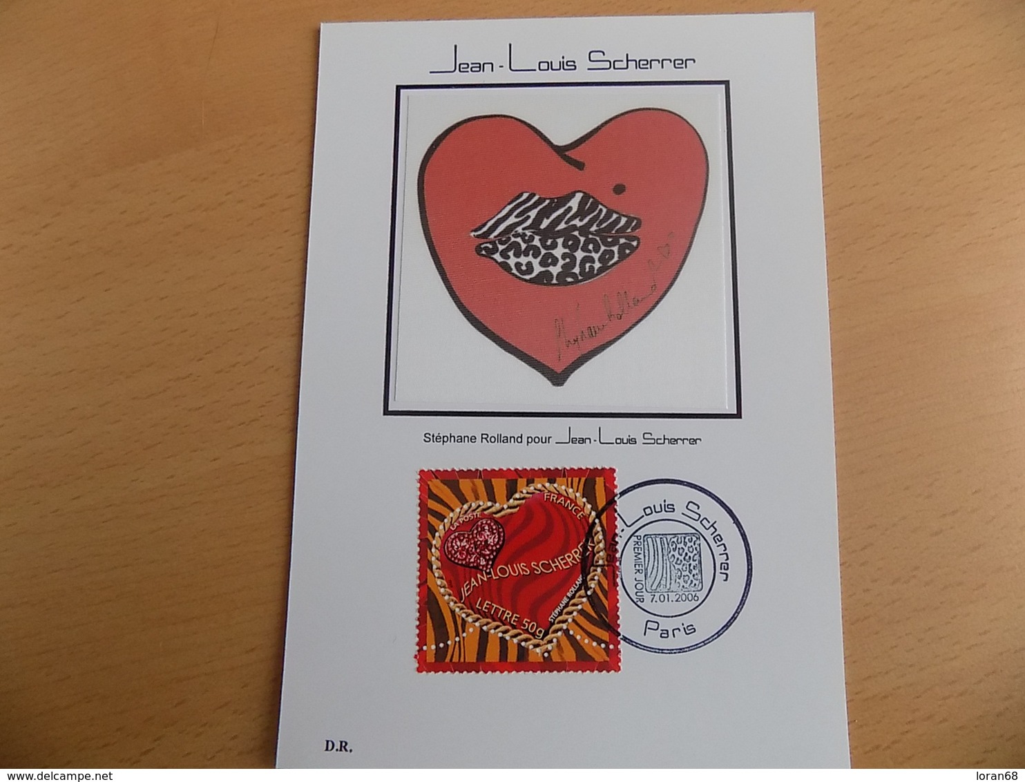 Carte Postale 1er Jour (FDC) France 2006 : Coeur Jean Louis Scherrer - 2000-2009