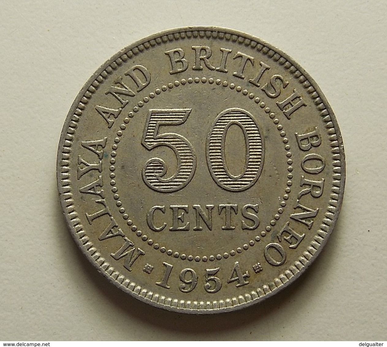 Malaya And British Borneo 50 Cents 1954 - Malaysie