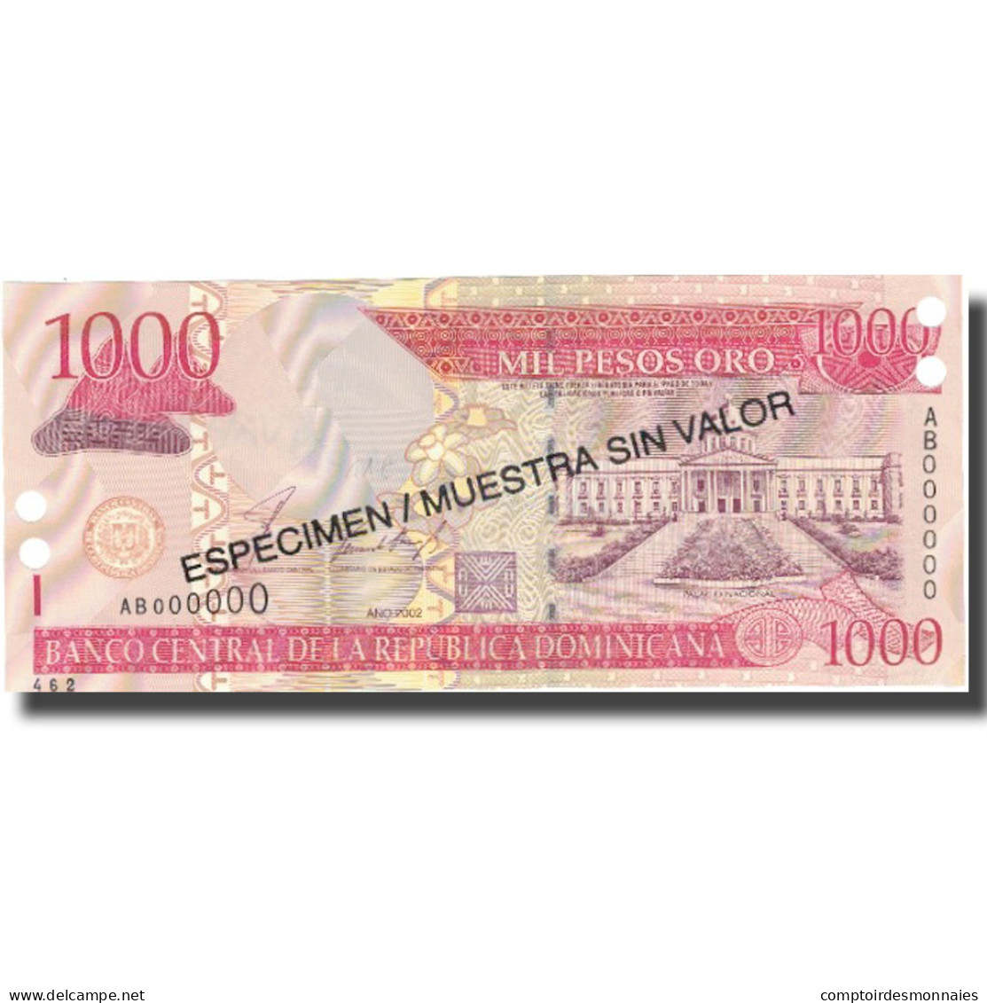 Billet, Dominican Republic, 1000 Pesos Oro, 2002, 2002, Specimen, KM:173s1, NEUF - República Dominicana