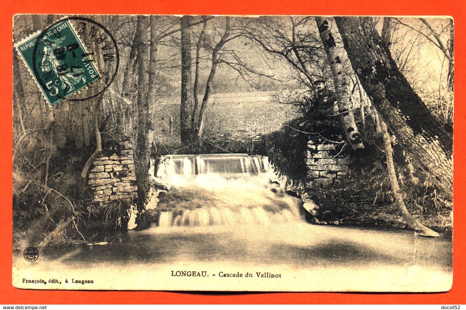 CPA 52 Longeau  " Cascade Du Vallinot " - Le Vallinot Longeau Percey