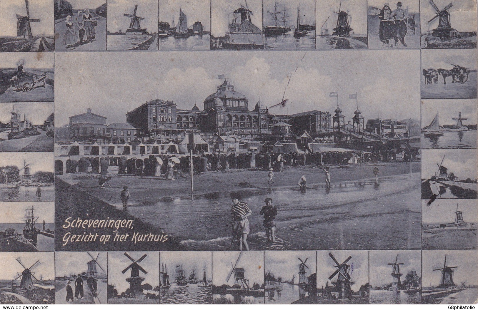 PAYS-BAS 1906 CARTE POSTALE DE SCHEVENINGEN  CACHET HOTEL - Brieven En Documenten