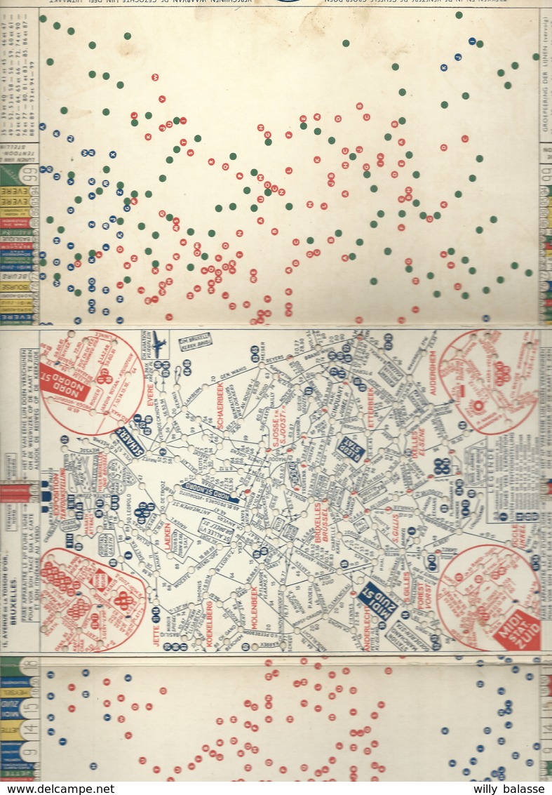 Dépliant " Les Tramways Bruxellois " Exposition 1935 Avec Plans Superbe état - Chemin De Fer & Tramway