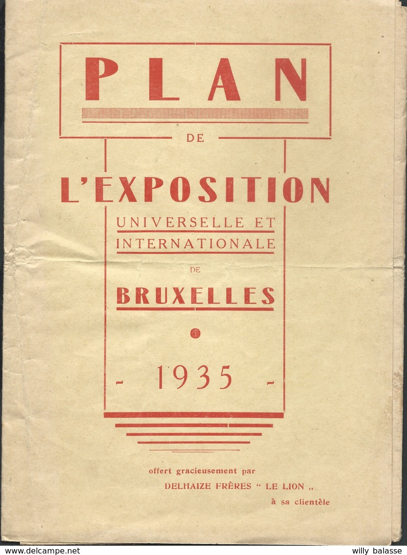 Dépliant  Plan De L'Exposition Universelle De Bruxelles 1935 + Pub Dehaize Superbe état - Voyages