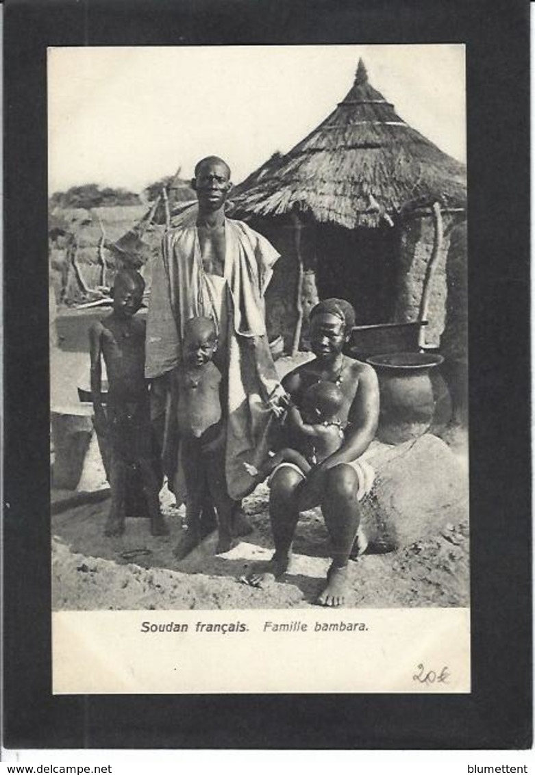 CPA Soudan Types Ethnic Afrique Noire Non Circulé Famille Bambara - Soudan