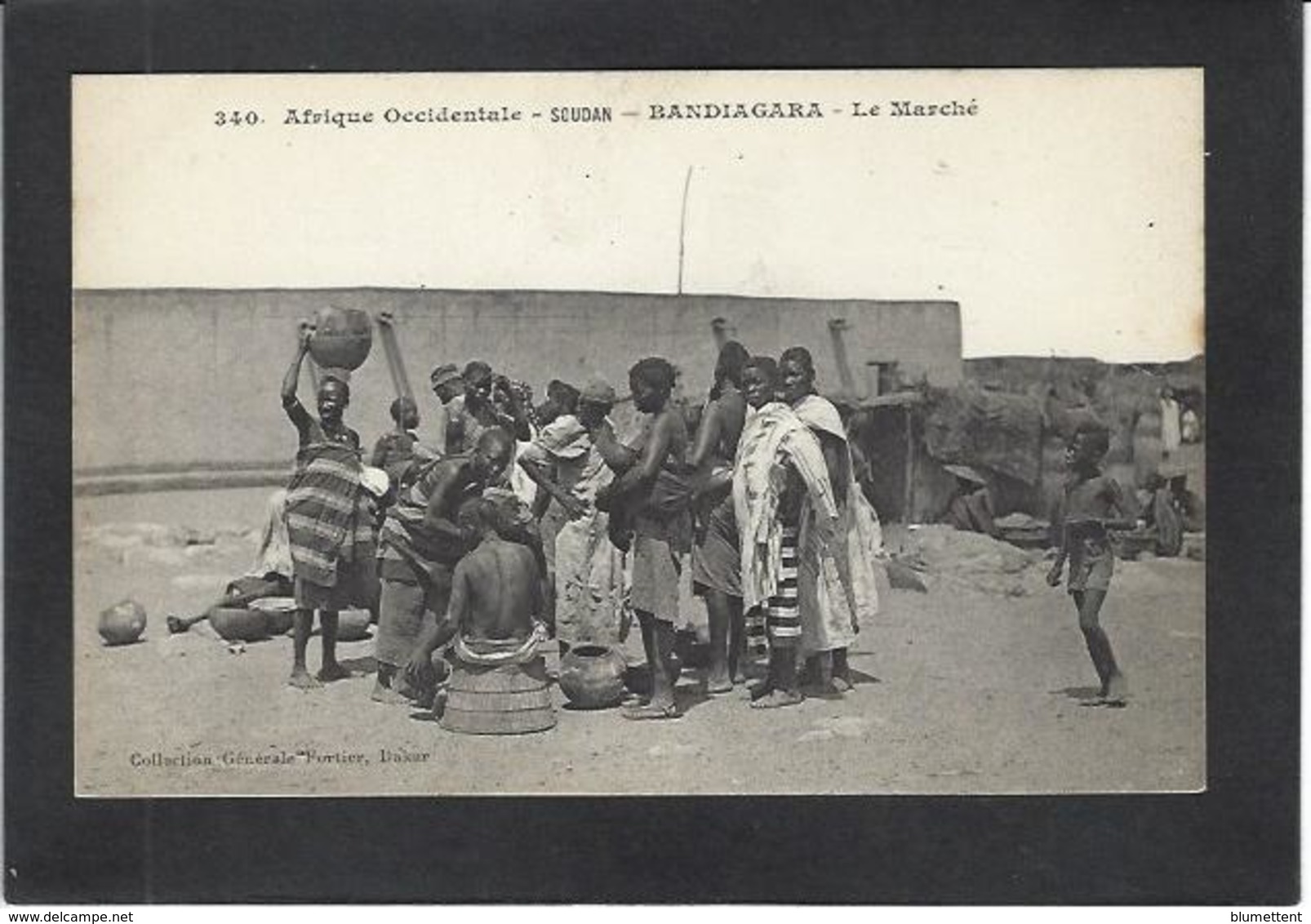 CPA Soudan Types Ethnic Afrique Noire Non Circulé Bandiagara Marché - Soudan