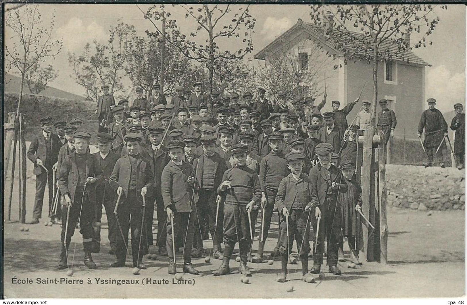 Haute Loire : Yssingeaux, Ecole St Pierre, Belle Carte Animée, Rare... - Yssingeaux