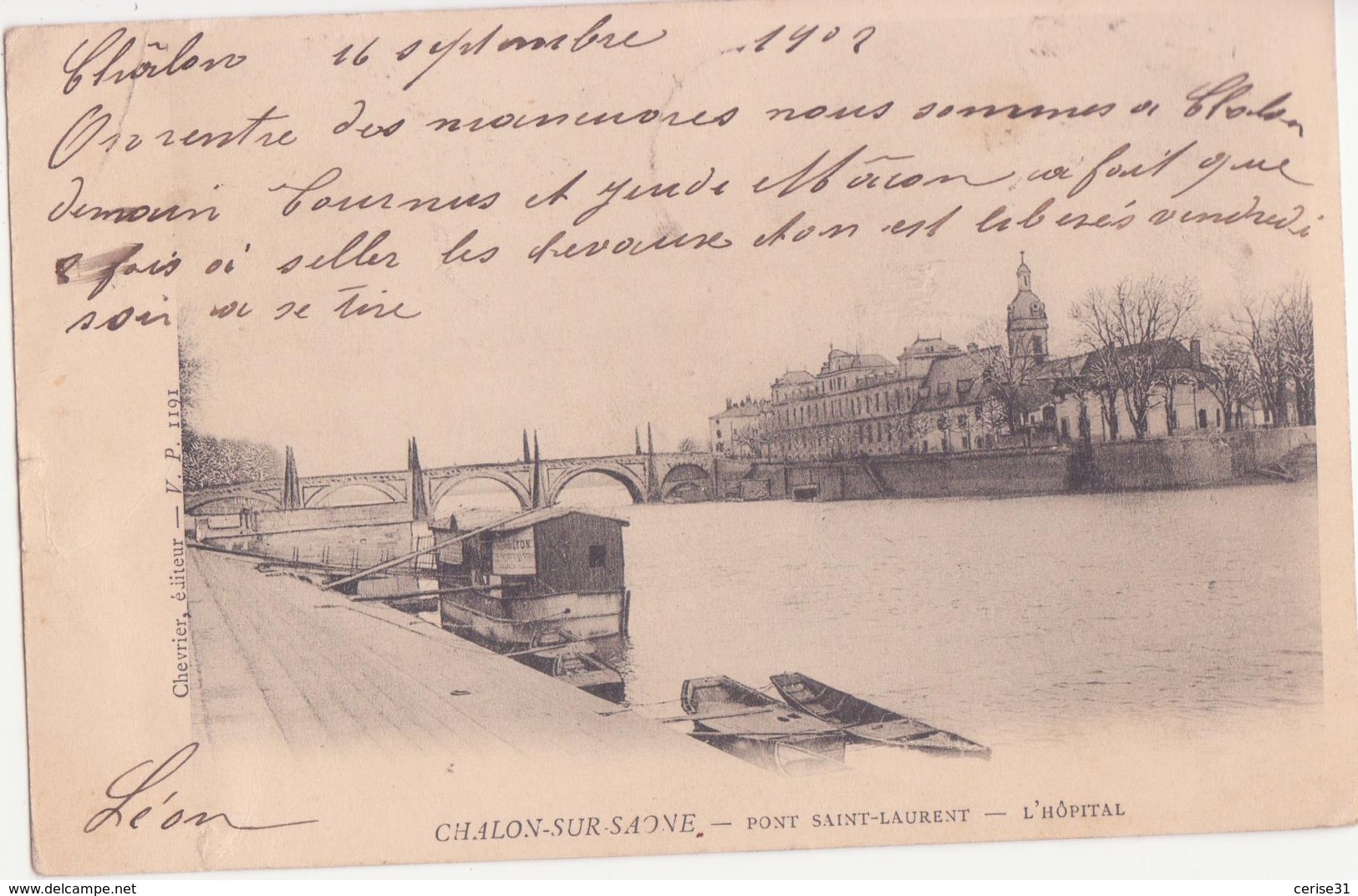 CPA - CHALON SUR SAONE  - Pont St Laurent, L'hôpital - Chalon Sur Saone