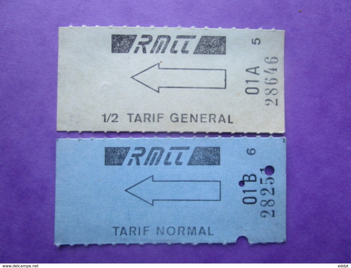 2 ANCIENS TICKETS De Transport  RMTT De Carte Hebdomadaire - Monde