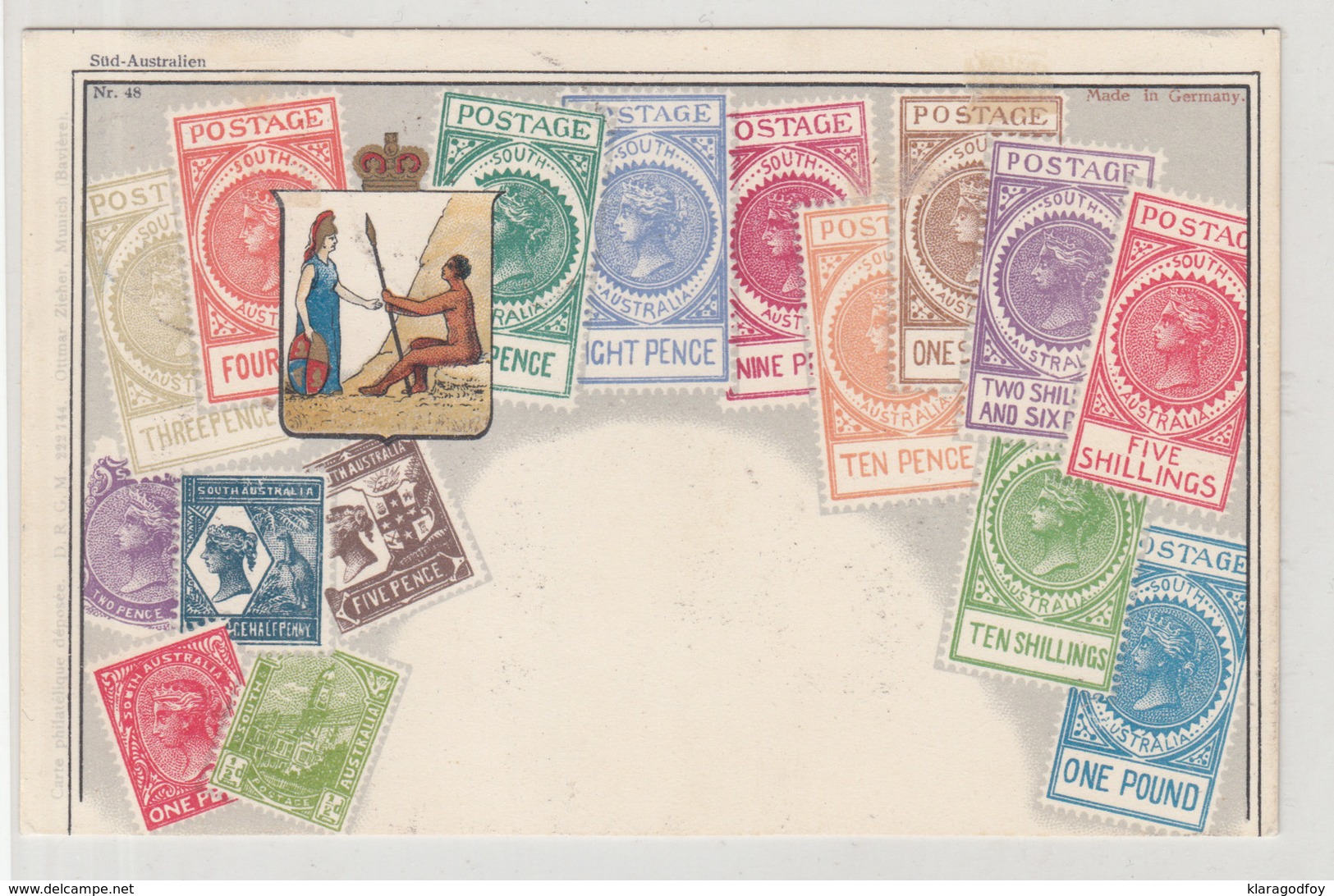 Mixed Franking France German Reich On Postcard Of South Australian Stamps Postmark 1940 Ottrot B190220 - Covers & Documents