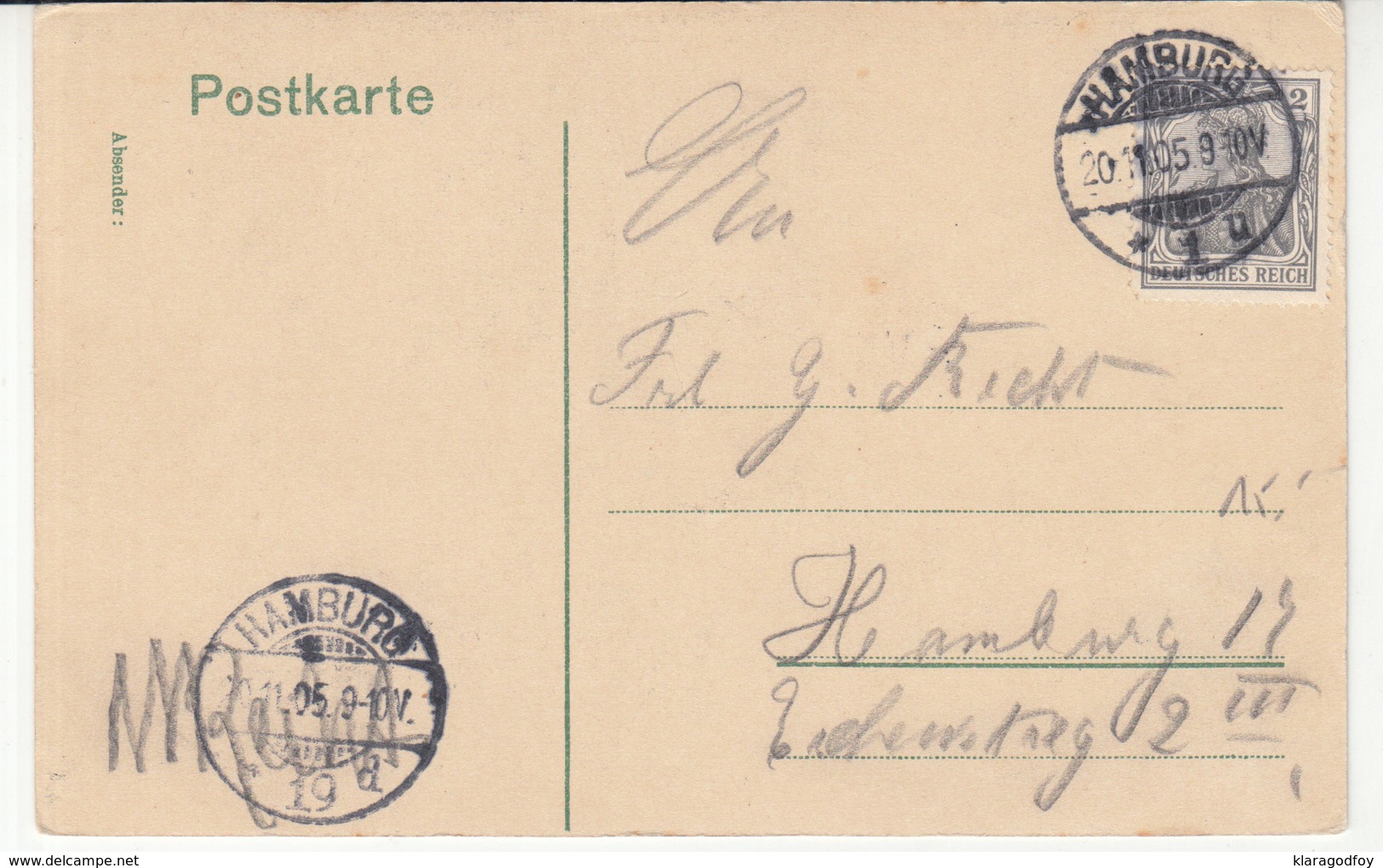 Carl Marquardt West Sudan "Die Futa" Exhibiton Postcard Travelled 1905 Hamburg Pmk B190220 - Sudan