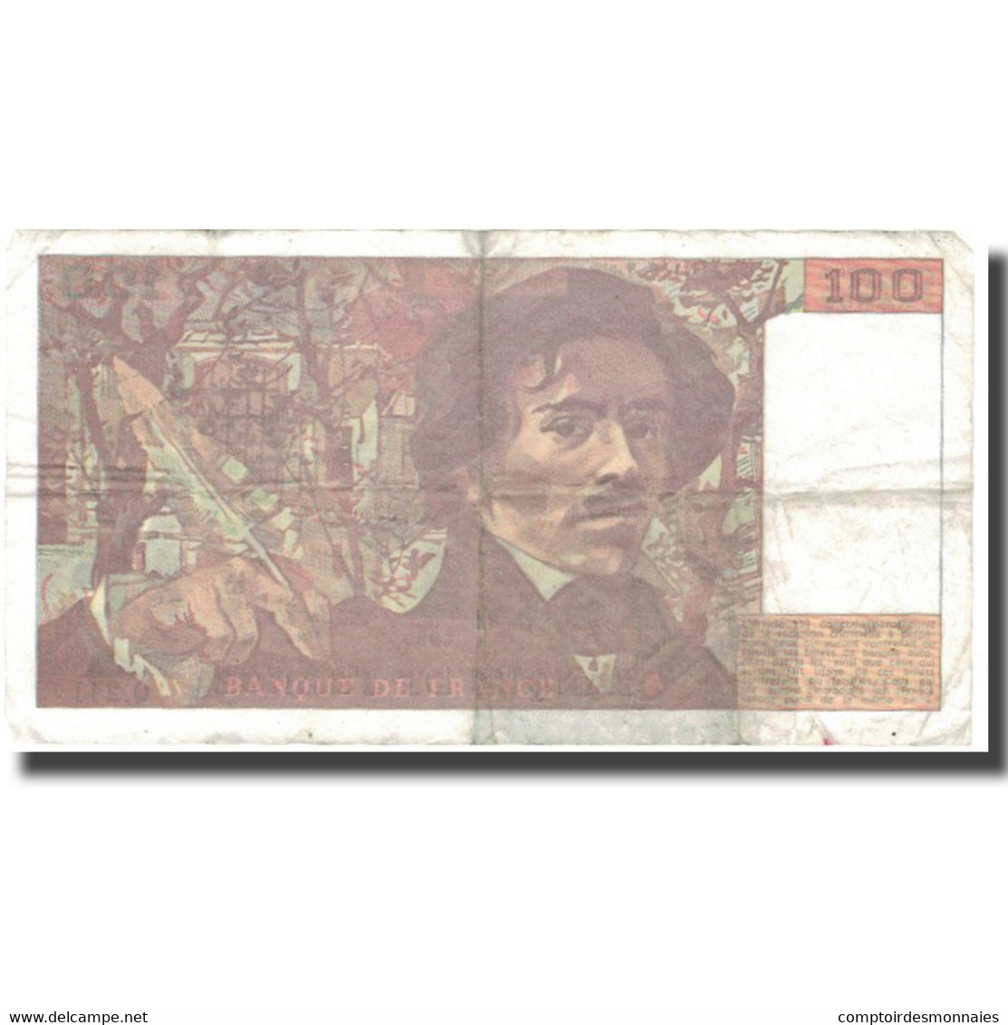 France, 100 Francs, 100 F 1978-1995 ''Delacroix'', 1993, 1993, TB+ - 100 F 1978-1995 ''Delacroix''