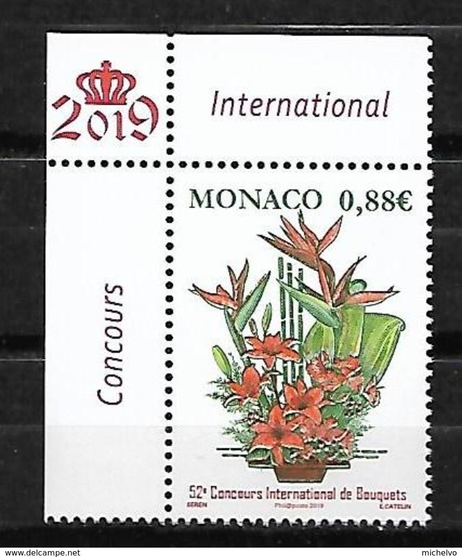 Monaco 2019 - Yv N° 3174 ** - Concours International De Bouquets - Unused Stamps