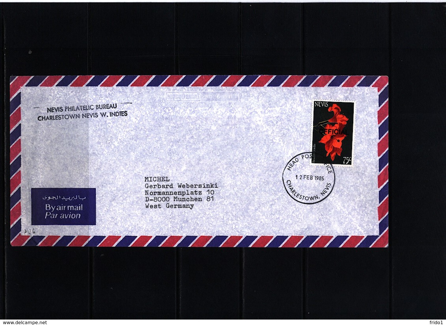 Nevis 1985 Interesting Airmail Letter - St.Kitts-et-Nevis ( 1983-...)