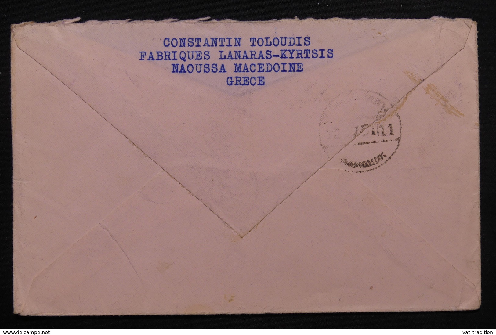 GRECE - Enveloppe De Naoussa Pour Base Navale Française à Haiphong En 1951, Affranchissement Multiple Plaisant - L 23549 - Lettres & Documents