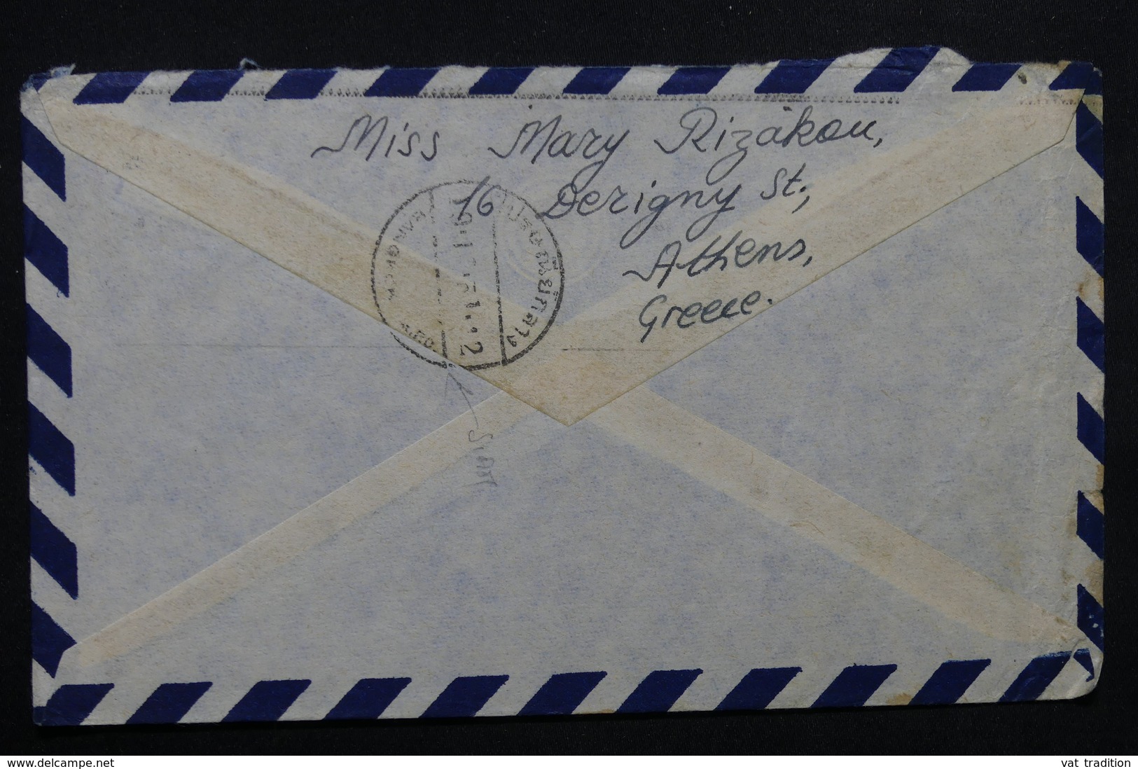 GRECE - Enveloppe De Athènes Pour Base Navale Française à Haiphong En 1951, Affranchissement Plaisant - L 23550 - Lettres & Documents