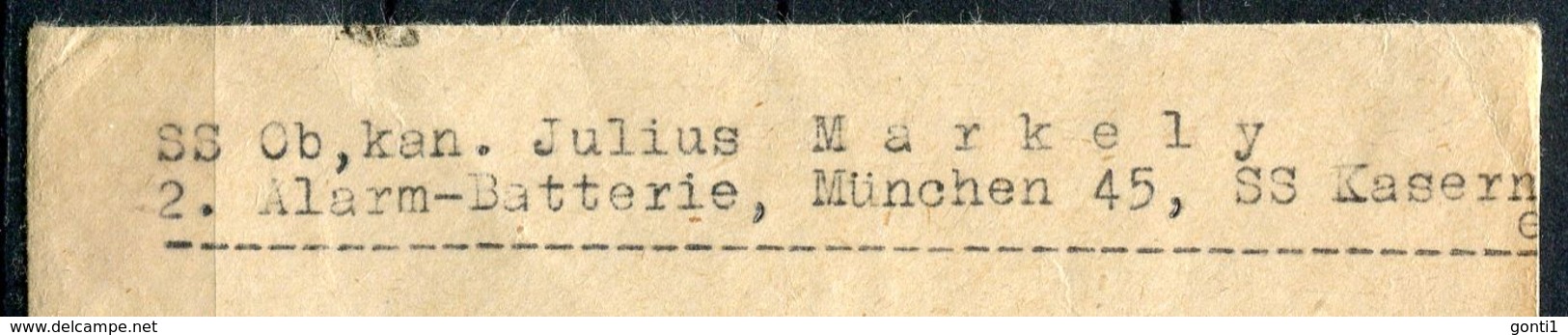 German Empires 1944  SS Behörden Reco/Einschreib Bedarfsbrief München SS Kaserne Mit Mi.Nr.795 Und Tstp"München "1 Beleg - Briefe U. Dokumente