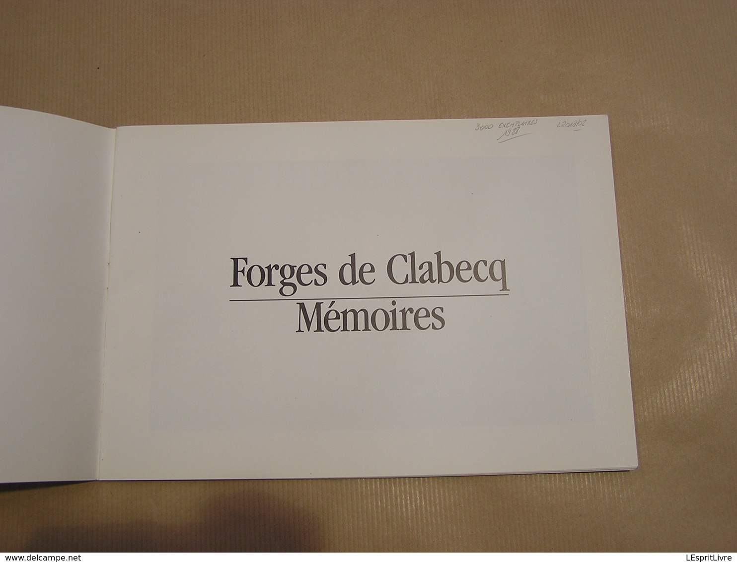 FORGES DE CLABECQ Mémoires 3000 Exemplaires 1988 Dessy B Régionalisme Brabant Industrie Du Fer Métallurgie Forge Acier - België