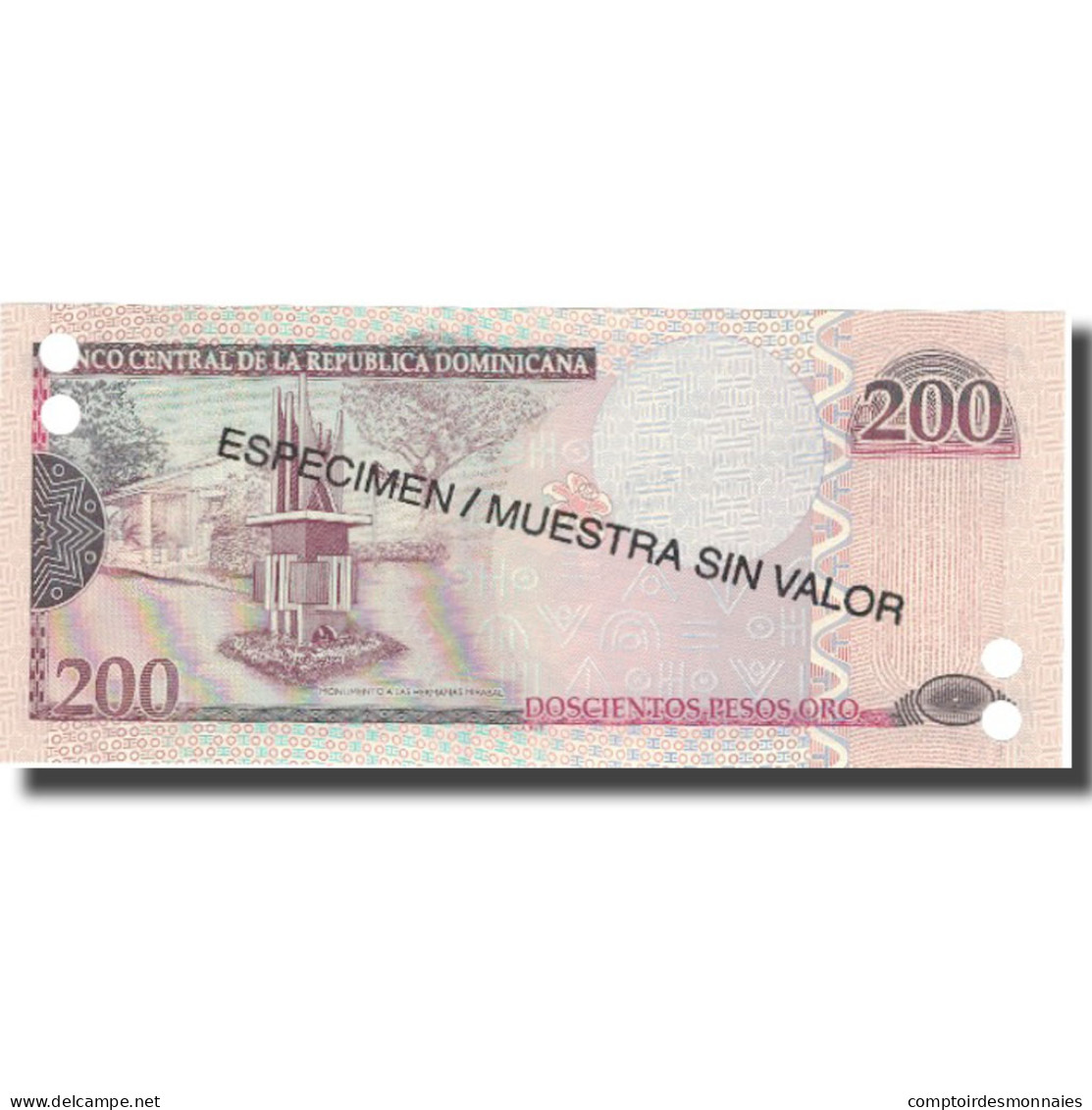 Billet, Dominican Republic, 200 Pesos Oro, 2007, 2007, Specimen, NEUF - Dominicaine