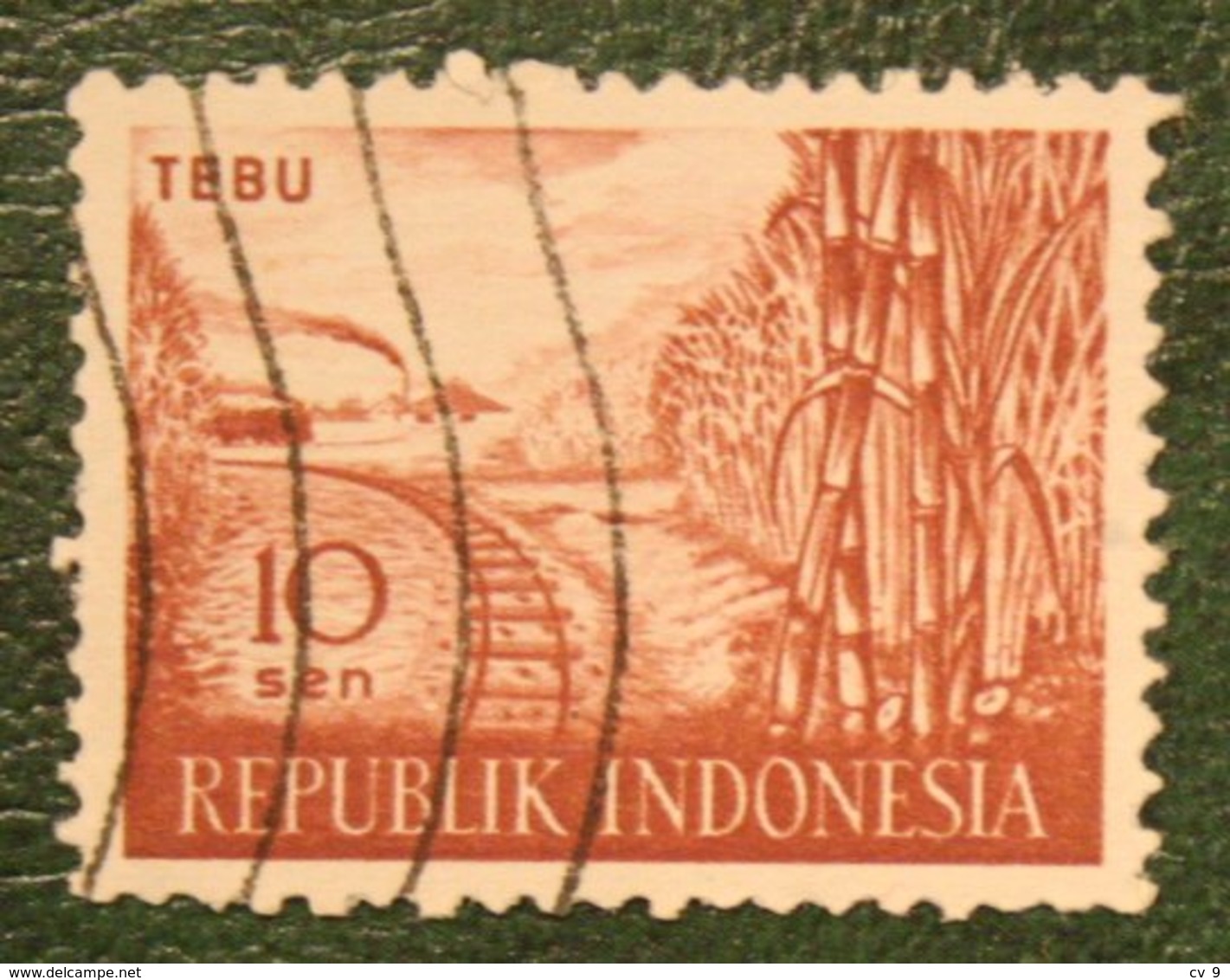 10 Sen TEBU Agricultural Products Sugar Cane (Mi 270 YT 216) 1960 Used Gebruikt Oblitere Indonesie Indonesien Indonesia - Indonesien