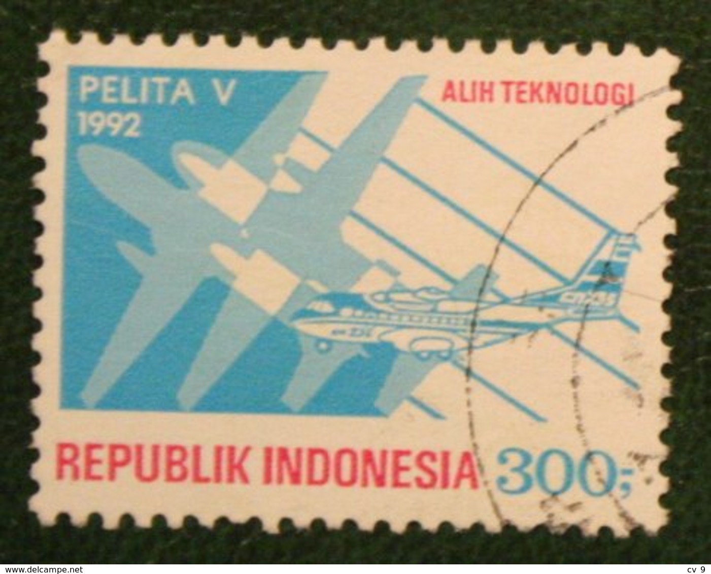 300 R Fünfjahresplan Five-year Development  (Mi 1418 YT 1287) 1992 Used Gebruikt Oblitere Indonesie Indonesien Indonesia - Indonesien