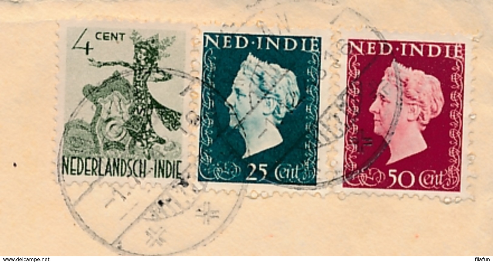 Nederlands Indië - 1948 - 50 + 25 + 4 Cent Mengfrankering Op LP-Drukwerk Van Medan Naar Klippan / Schweden - Nederlands-Indië