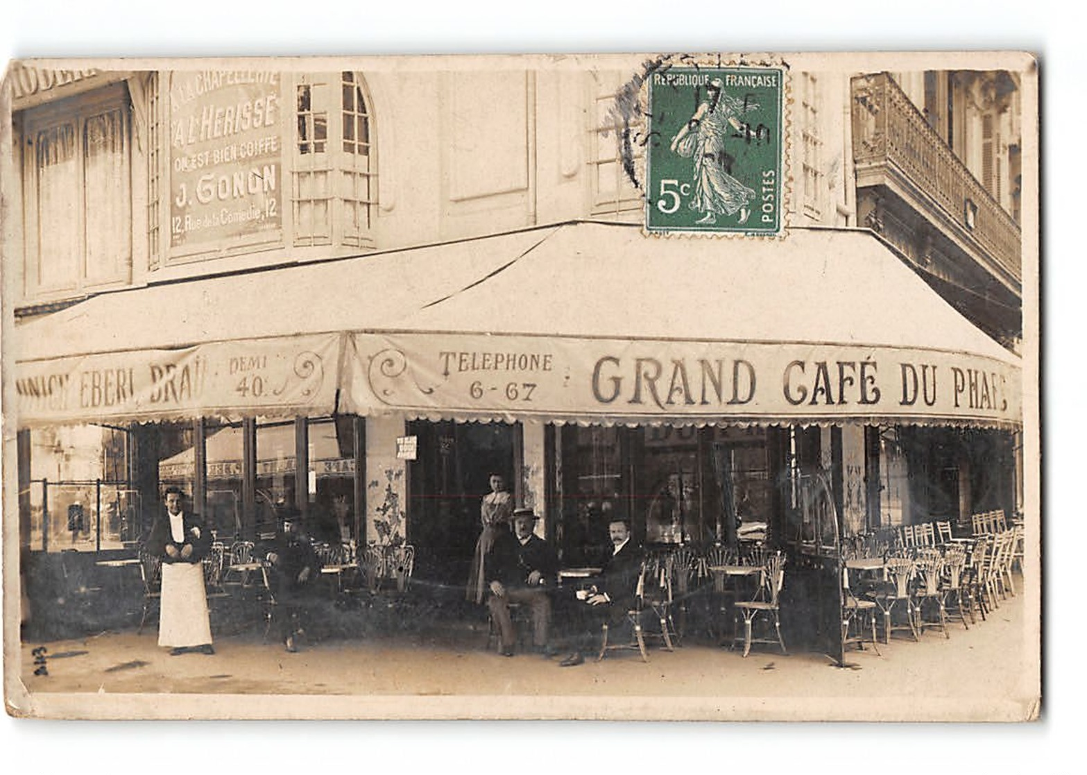 CPA 42 Carte Photo Saint Etienne Grand Café Du Phare 2 Avenue Du President Faure - Saint Etienne